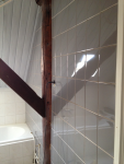 Renovatie badkamerwand zorgboerderij tegelwerk
